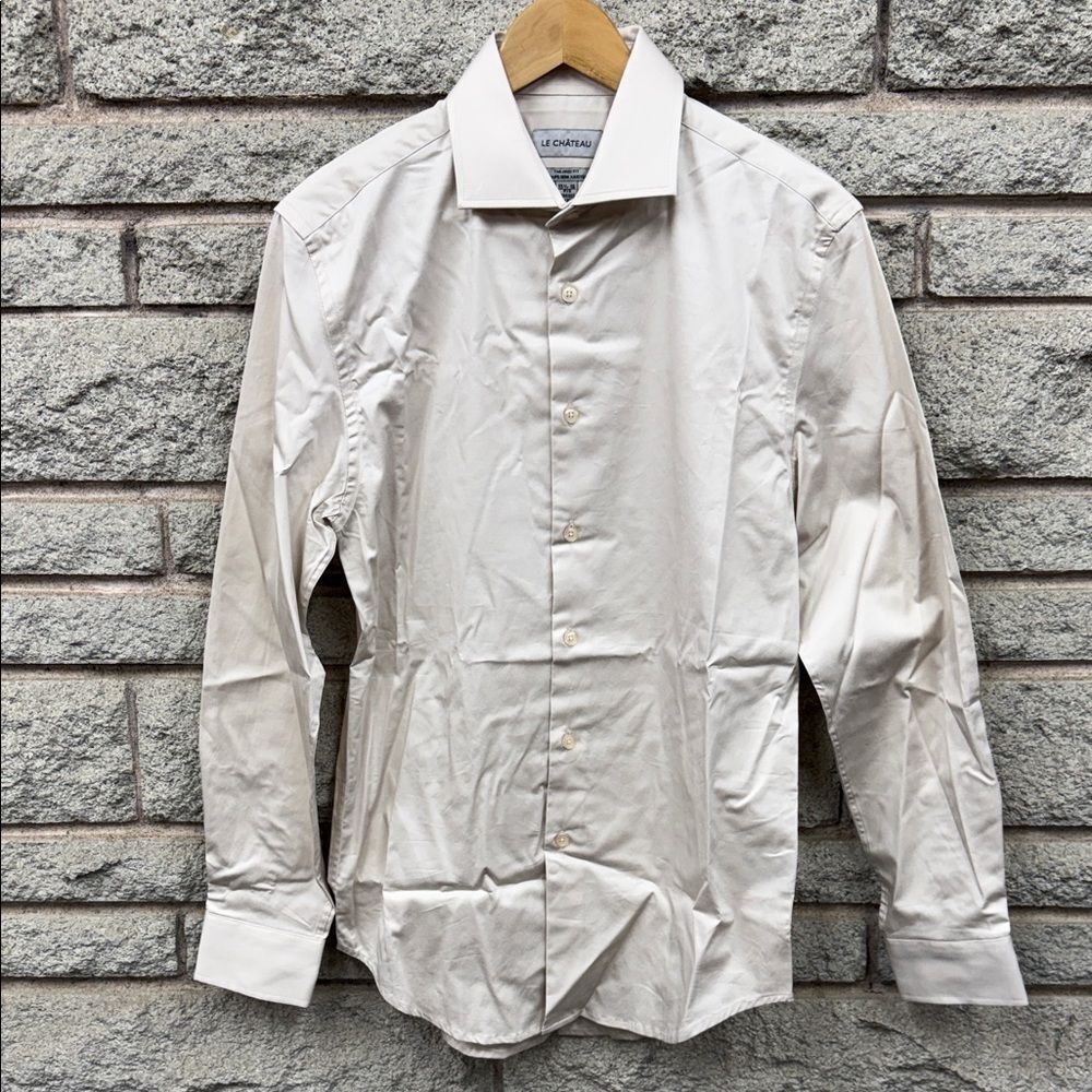 Le Chateau Cream Satin Blouse
